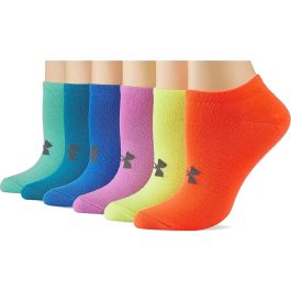 Under Armour Solid No Show Girls' Socks (6-Pack) 1312604-975