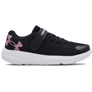 Under Armour Girl's Pre-School Pursuit 2 AC Big Logo Running Shoes 3024488-002