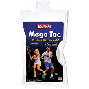 Tourna Mega Tac Tennis Overgrips x 10 MT-10XL-W