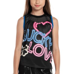 Lucky In Love Glow With Love Girls' Tank T228-Q05440