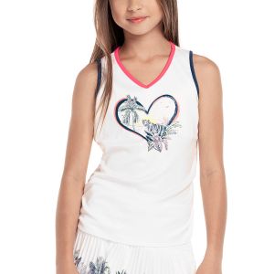 Lucky In Love Palms D'Amour Girl's Tennis Tank T258-P97110