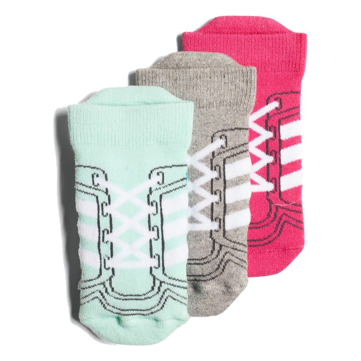 adidas 3 Pair Girl's Ankle Socks DJ2302