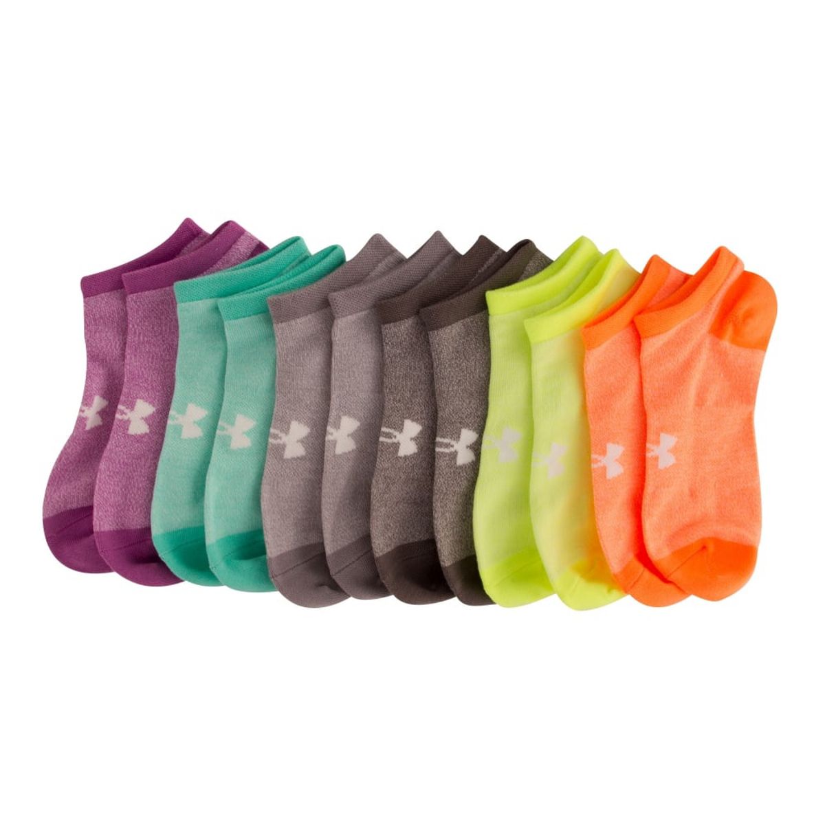 Under Armour Solid No Show Women's Socks (6-Pack) 1312701-96