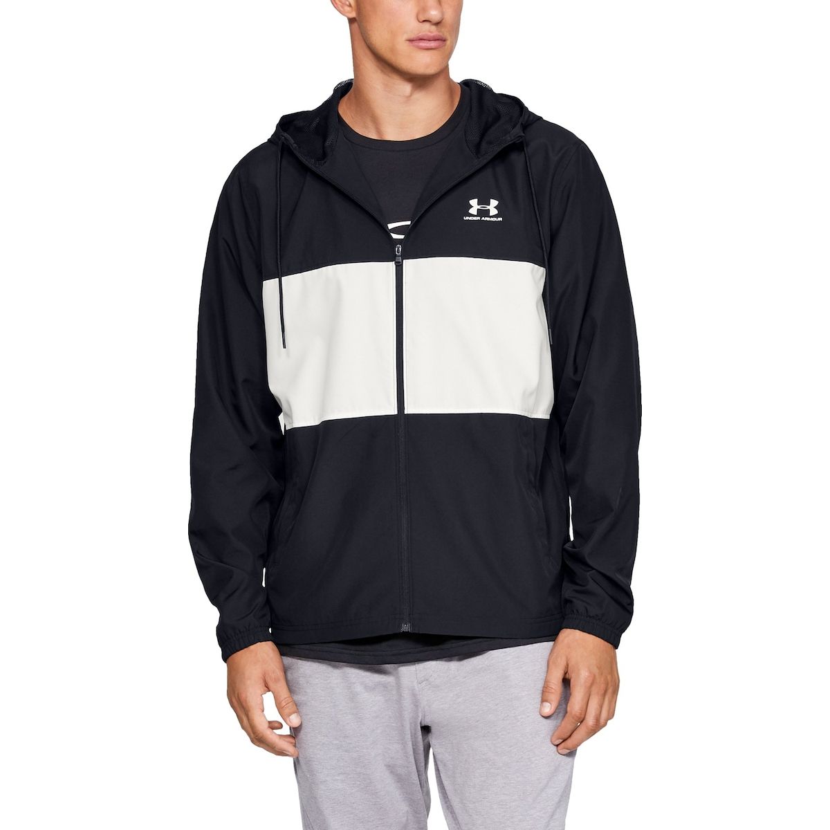black and white under armour windbreaker Off 76% - www.loverethymno.com