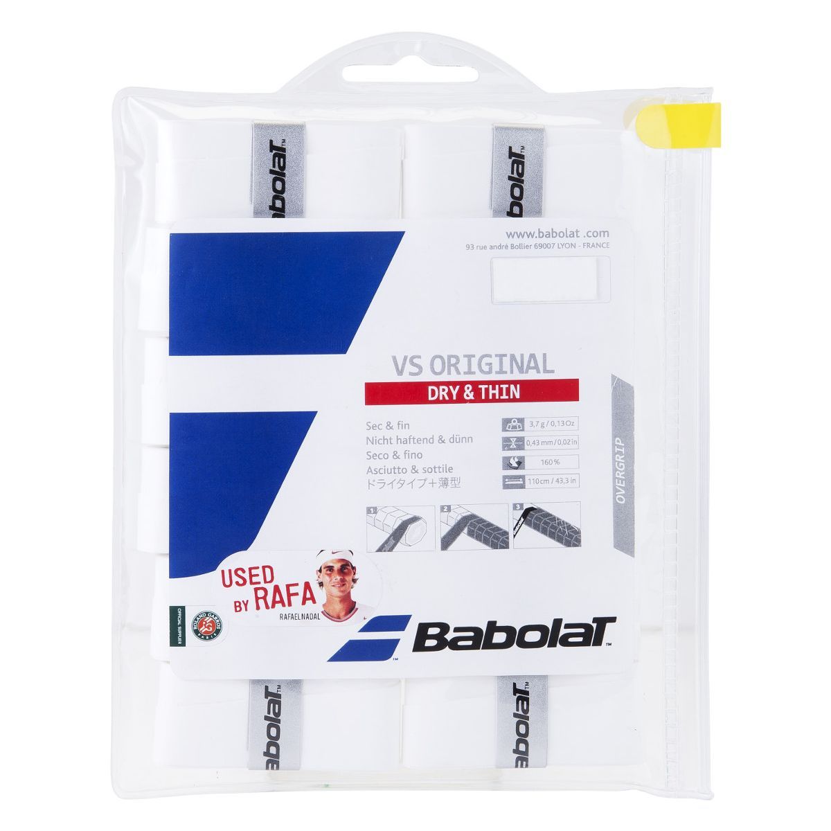 Babolat VS Grip Original Tennis Overgrips x 12 654010