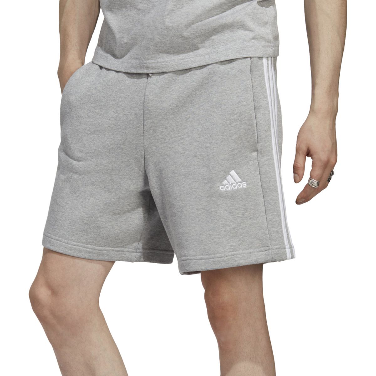 adidas Essentials French Terry 3-Stripes Men\'s Shorts IC9437