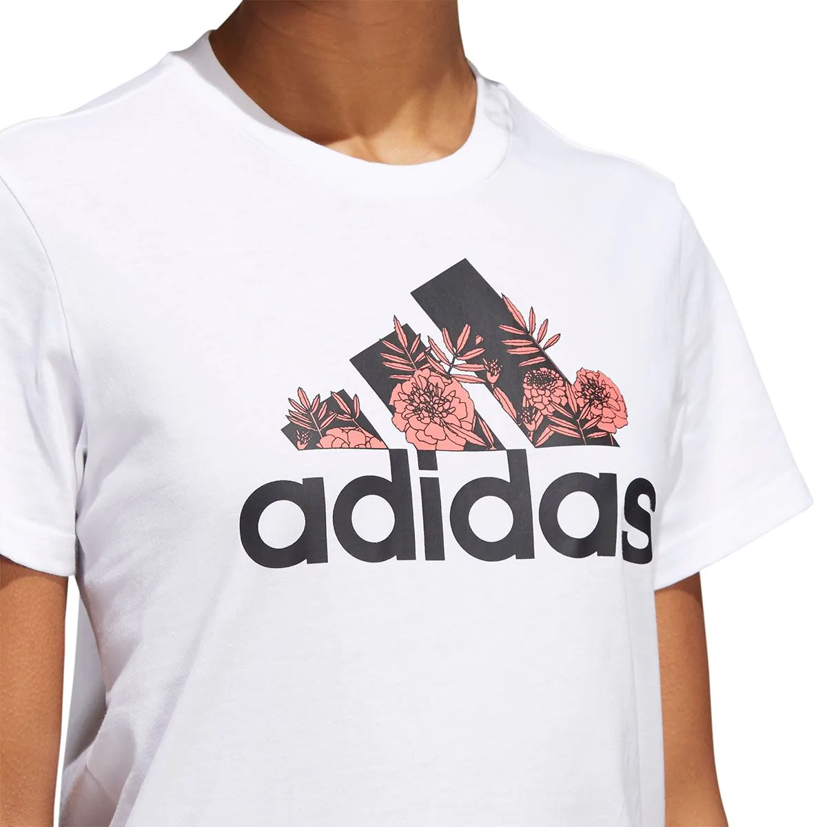 adidas Superher Floral Graphic Logo Women's T-Shirt H57400
