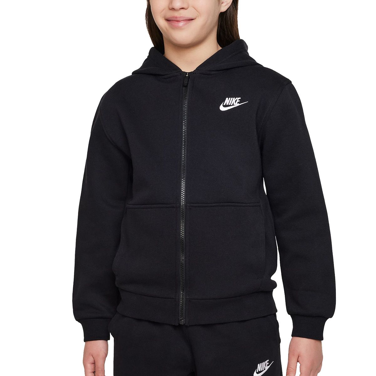 Nike Sportswear Club Fleece Big Kids' Full-Zip Hoodie FD3004