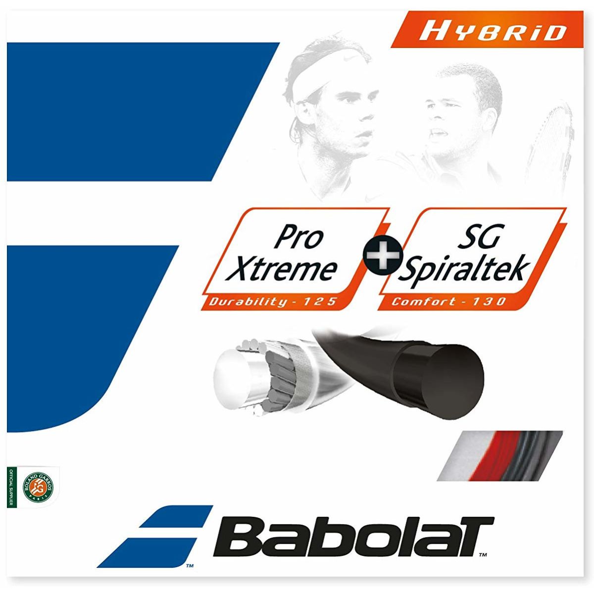 Babolat Hybrid Pro Xtreme & SG Spiraltek Tennis String 2