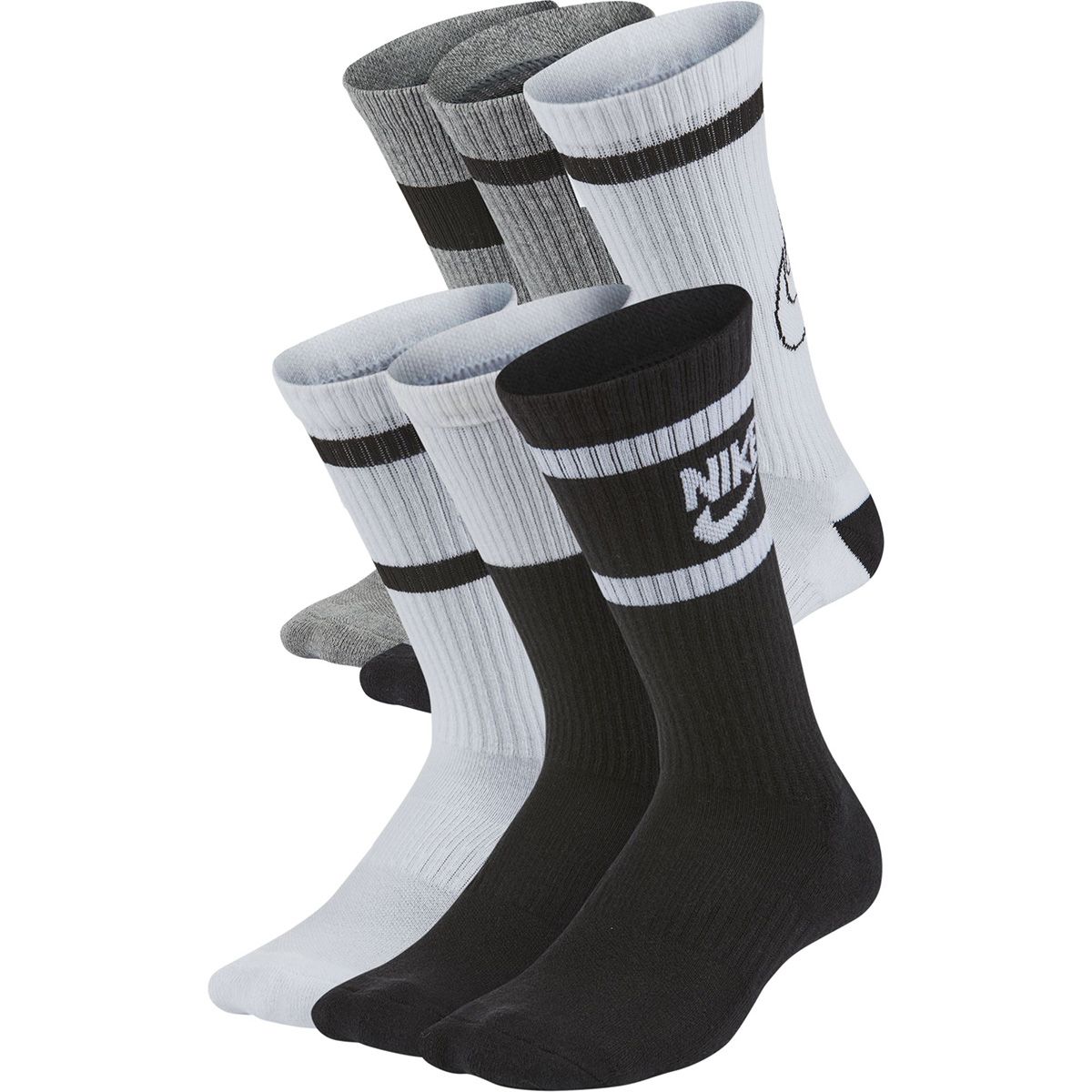 Nike Everyday Kids' Cushioned Crew Socks (6 Pairs) CK7302-90