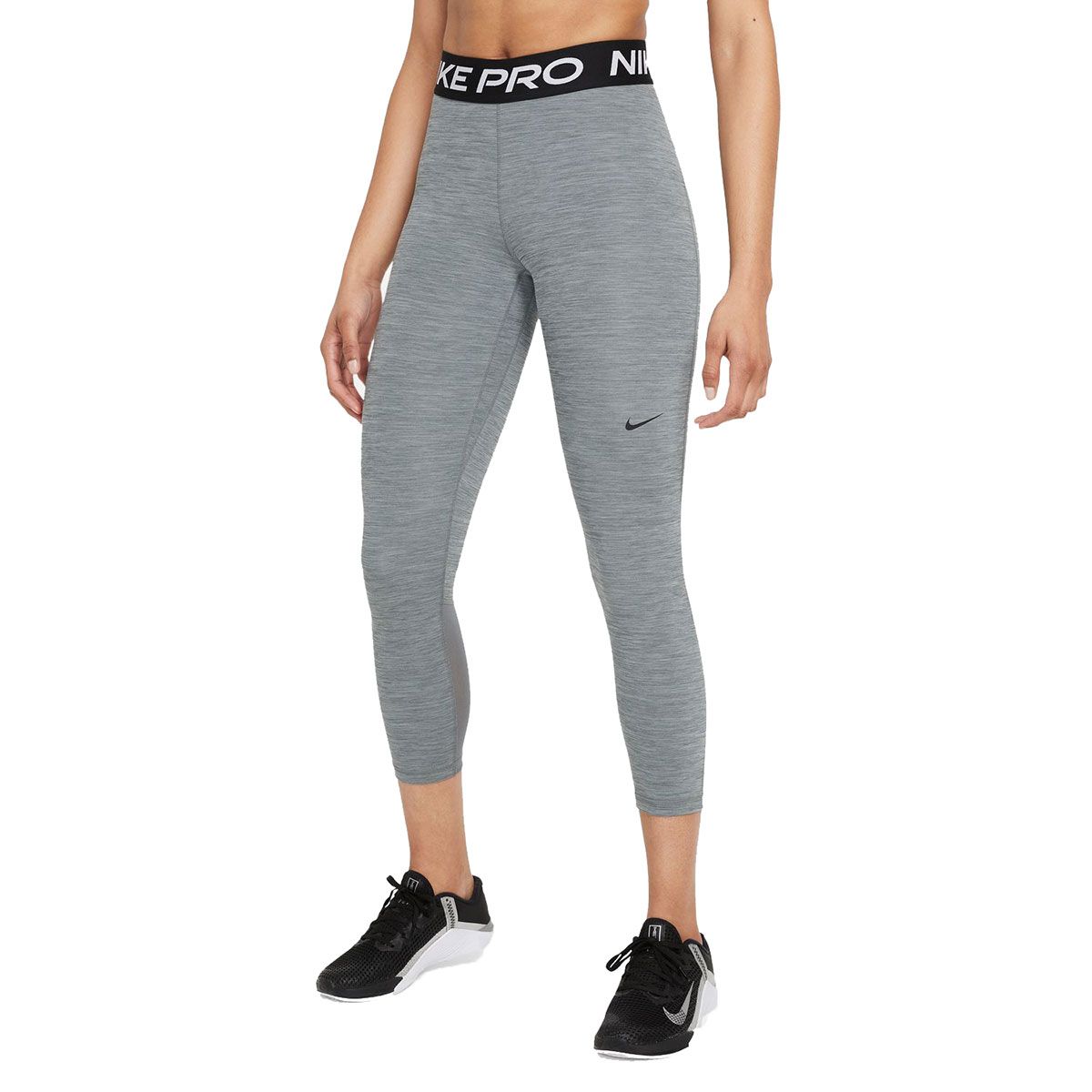 Nike Pro 365 Women's Mid-Rise Cropped Mesh Panel Leggings CZ
