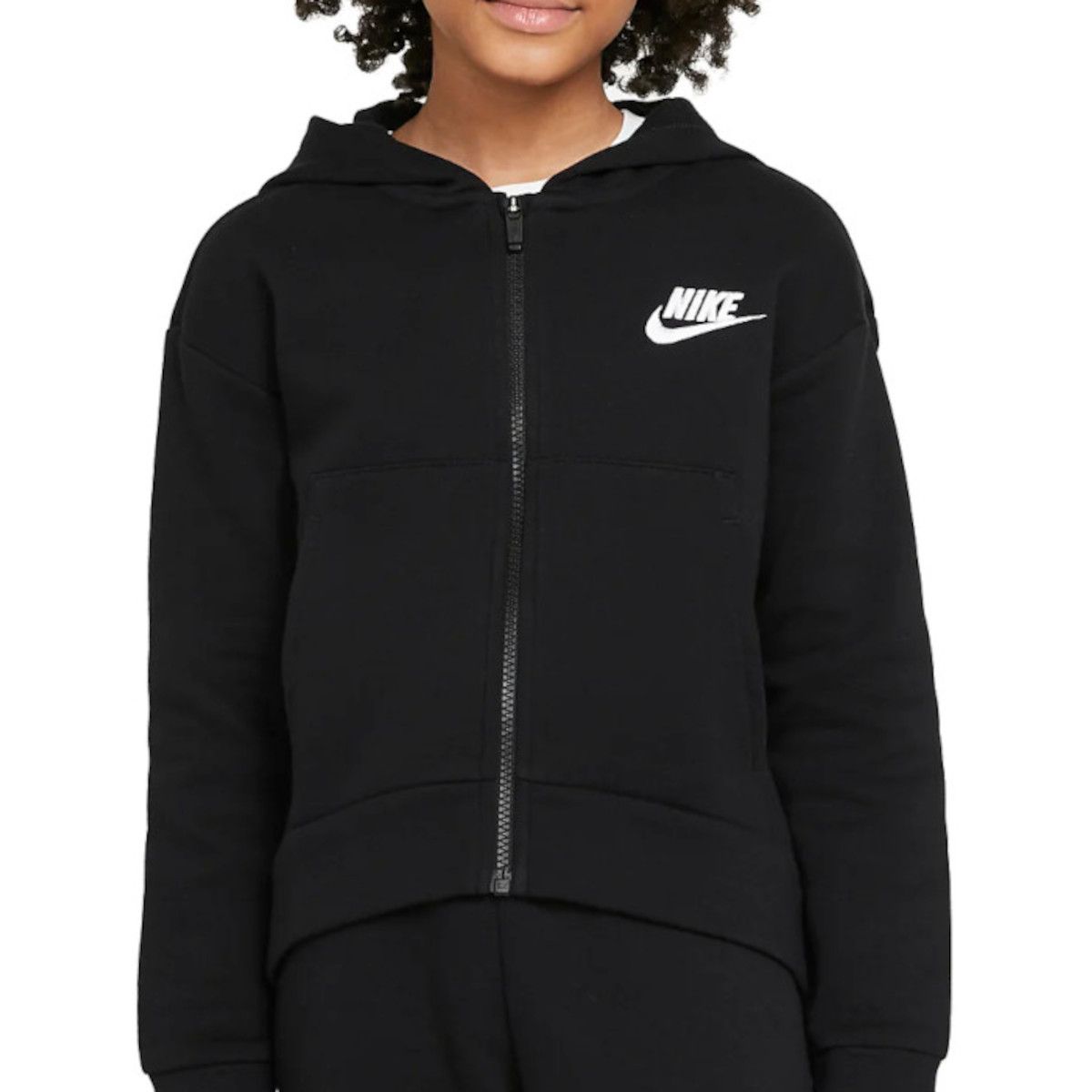 Nike Sportswear Club Fleece Girls' Full-Zip Hoodie DC7118-01