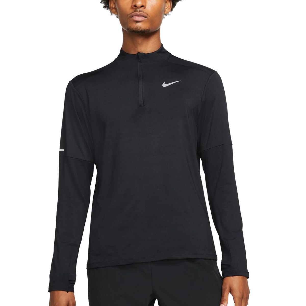 Men's Nike Dri-Fit Element Running Crew - Black/Reflective Silver, XL