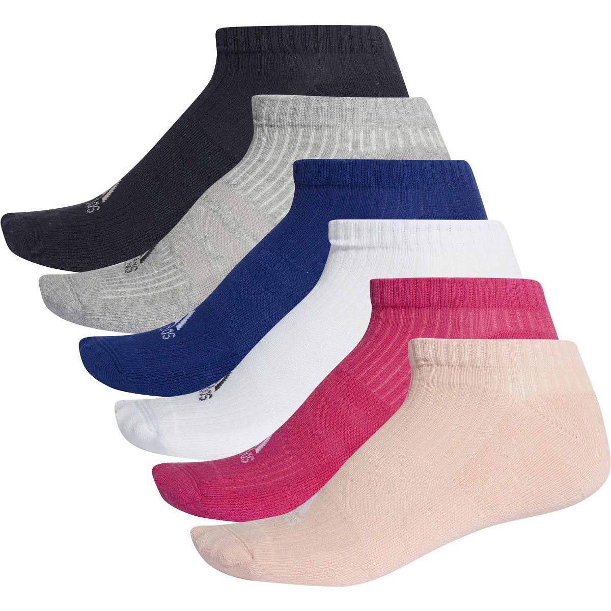 Adidas No-Show Performance Girls' Socks (6-Pack) DM5585