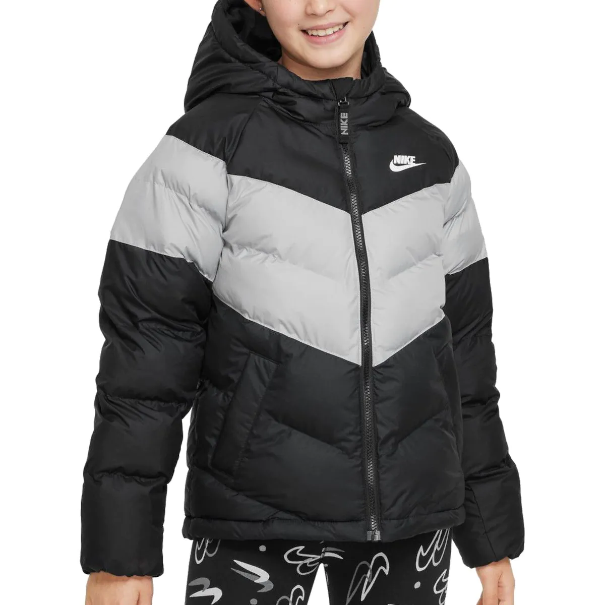 Nike Sportswear Big Kids' Synthetic-Fill Hooded Jacket DX126