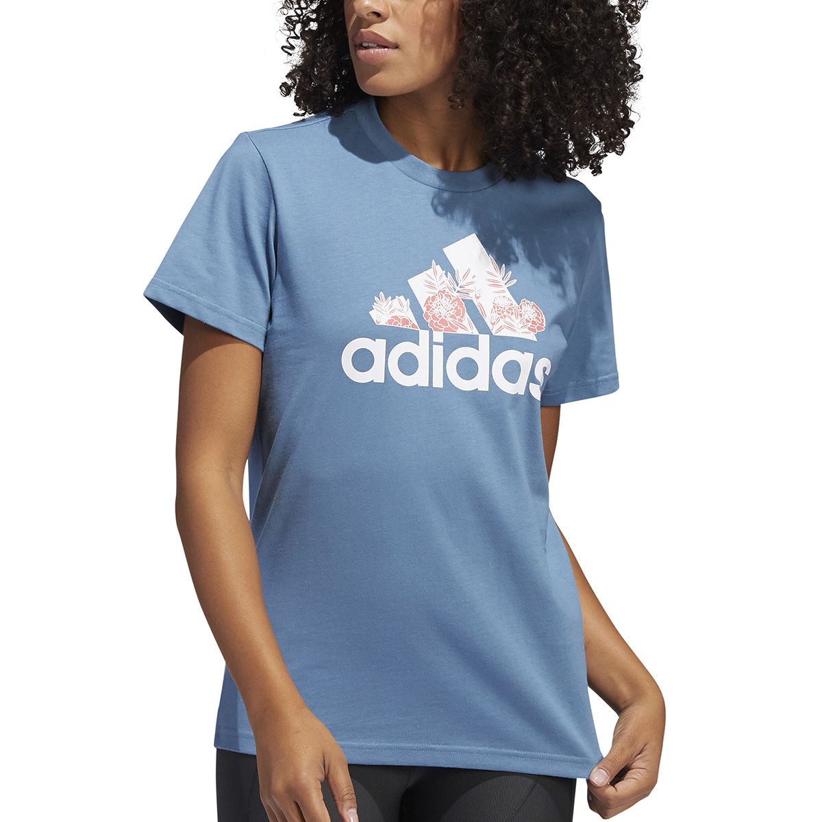 adidas Superher Floral Graphic Logo Women's T-Shirt HE4926