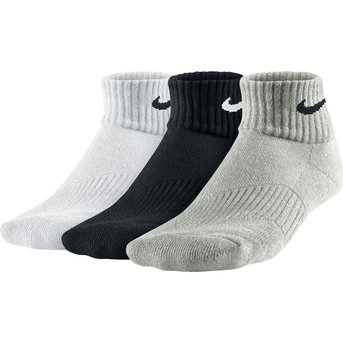 Nike Youth Cotton Quarter Sport Socks x 3 SX4722-967