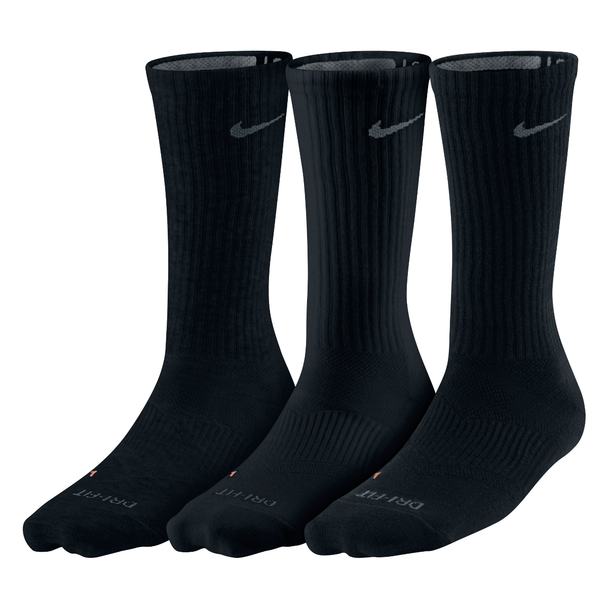 Nike Dri-FIT Non-Cushion Crew Socks (3 Pairs) SX4831-001