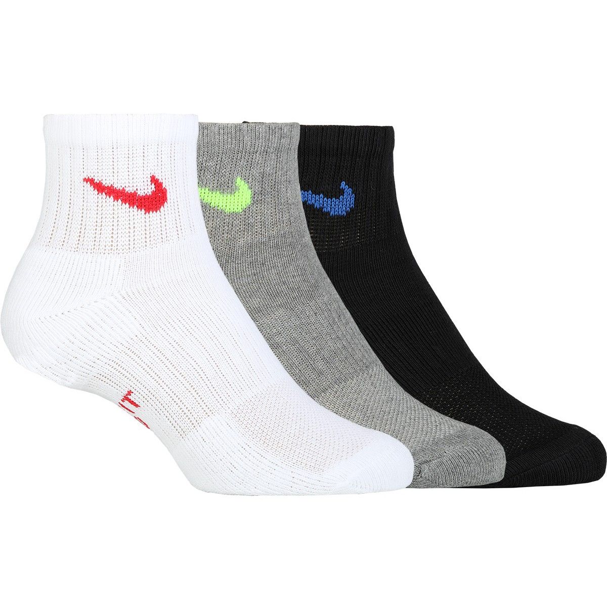Nike Performance Kid's Cushioned Quarter Training Socks x 3