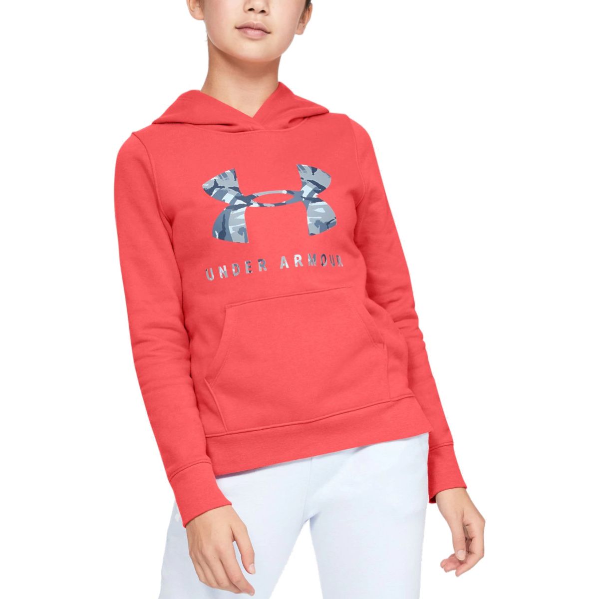 Under Armour Rival Print Fill Logo Girl's Hoodie 1343622-843